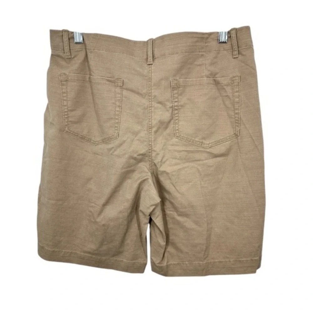 J. Jill Womens‎ Size 12 Khaki Utility Shorts Button Fly Cargo Pockets Casual NWT - Picture 2 of 11